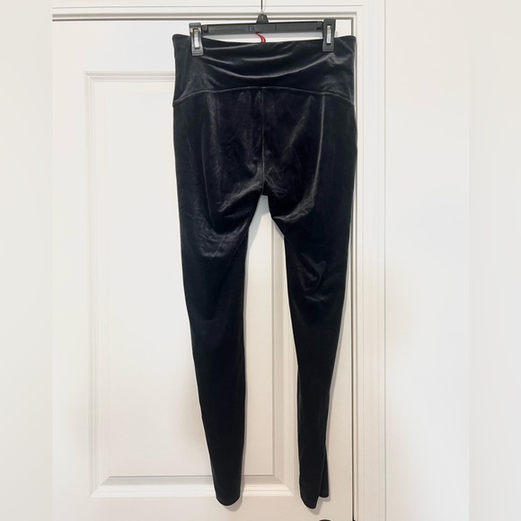 SPANX High Waisted Velvet Leggings Navy Blue - Picture 4 of 7